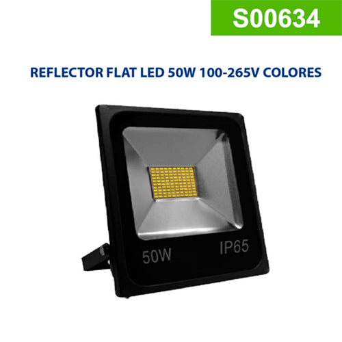 REFLECTOR FLAT LED 50W VERDE 100-277V SMD SAGLITE